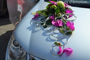 voiture mariage fleurs d'émotion